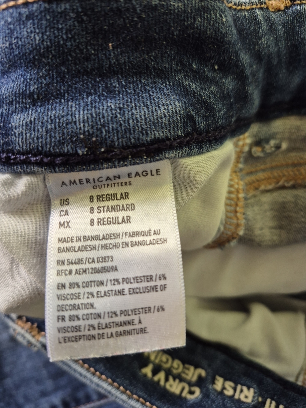 American Eagle Outfitters High Rie Curvy Jegging Crop - Picture 4 of 6